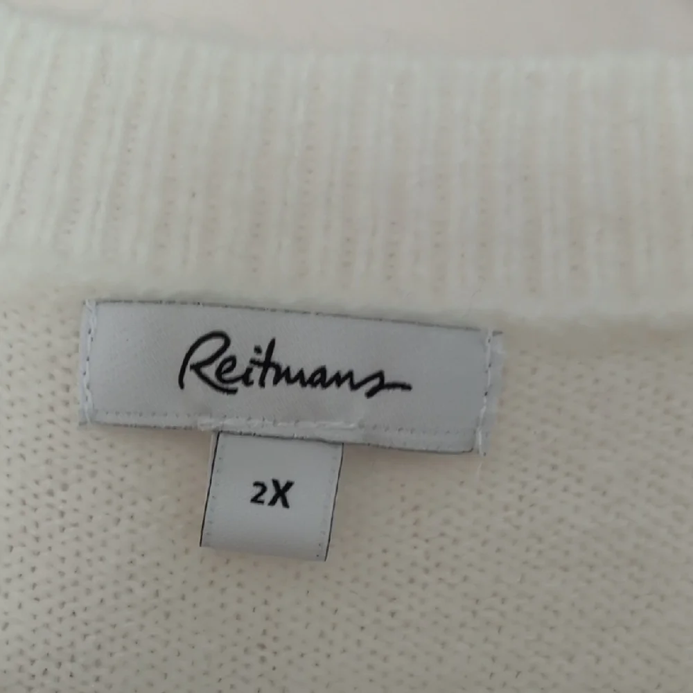 Reitmans Black and Cream Heart Sweater Size 2x - Picture 2 of 8